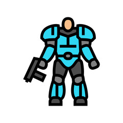 Fototapeta premium sci fi cosplay color icon vector. sci fi cosplay sign. isolated symbol illustration