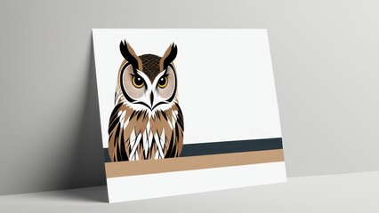 Owl business card. Owl business card backgrounds