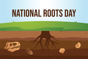 National Roots Day vector design template good for celebration usage. National Roots Day design. flat design. eps 10.
