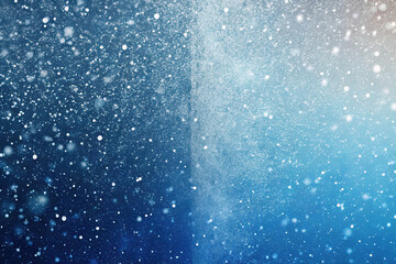 Falling Snow, Winter Snowflakes, Abstract Blue Background
