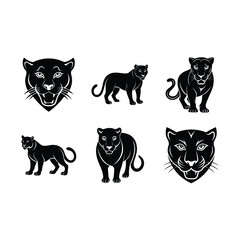 Fototapeta premium Stylish panther vector art, perfect for creative graphic projects and designs