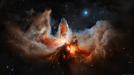 Obraz premium Stunning Nebula Captured with Wide Angle Lens