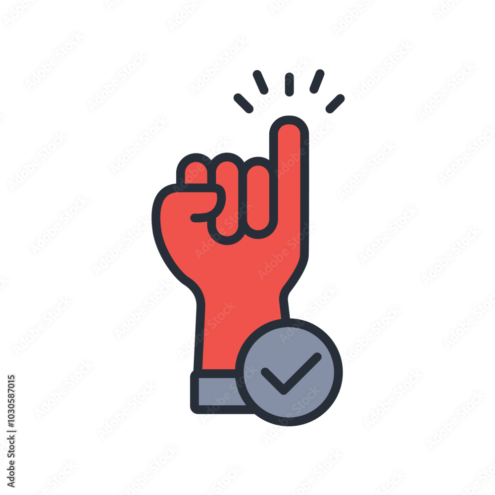 Poster promise icon. vector.editable stroke.linear style sign for use web design,logo.symbol illustration.