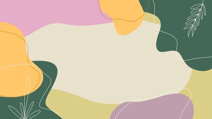 Abstract background, Hand drawn minimalist shape style with color pastel, illustration wallpaper