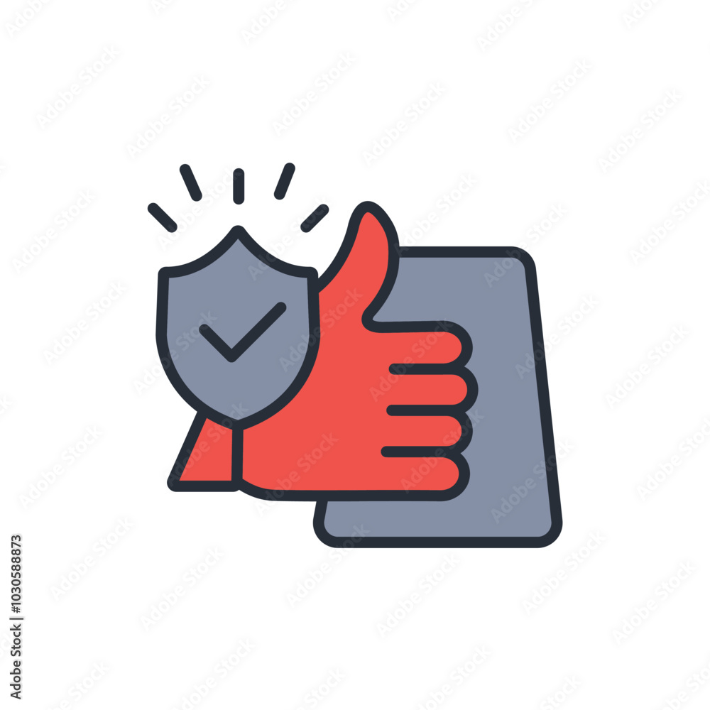 Poster trust icon. vector.editable stroke.linear style sign for use web design,logo.symbol illustration.