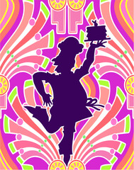 Happy baker presents his best psychedelic cake 