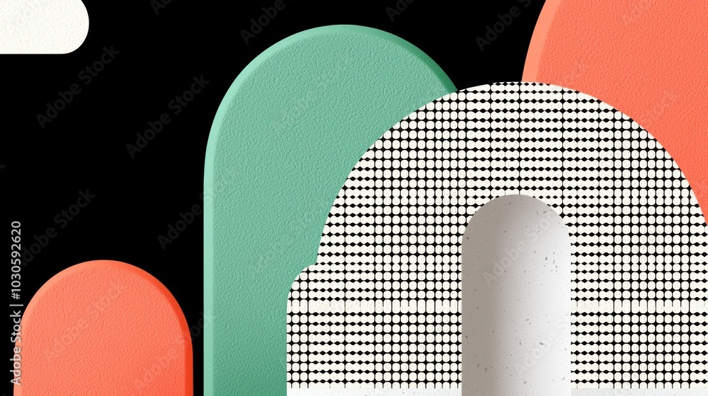 Aufkleber abstract shapes and patterns in modern design