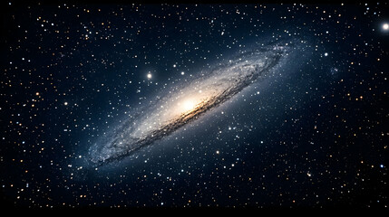 Obraz premium A Detailed View of the Milky Way Galaxy with Stars and Dust