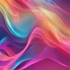abstract background colorful flowing gradient waves