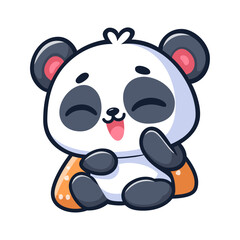 Cute panda vector illustration panda cartoon character for elements clipart