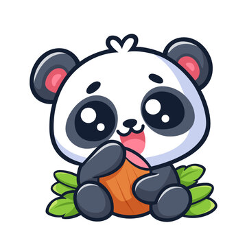 recommend clip art: Cute panda vector illustration panda cartoon character for elements clipart