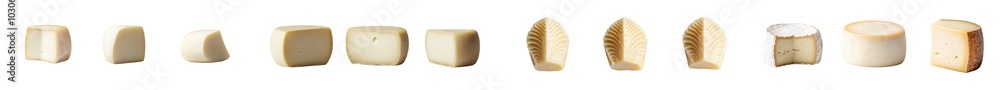 Poster clipping path of cheese, full depth of field, isolated on white background
