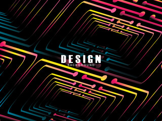 Abstract Futuristic Technology Concept. Abstract Neon stripes modern background. Neon ultraviolet glowing light lines. Future background.
