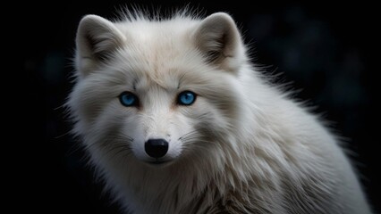 Obraz premium Arctic Fox with Blue Eyes