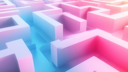 A pastel maze with an exit in sight, symbolizing problem-solving and finding your way. Pastel Maze with Symbolic Exit in Sight