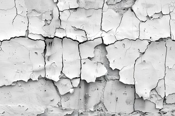 Obraz premium A black and white photo of peeling paint