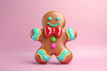 Naklejka premium Gingerbread gingerbread cookie celebration.