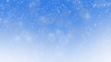 White snowflake with bokeh backgrounds on blue backgrounds in Christmas Holiday  , illustration 