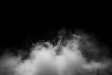 Isolated smoke effect, black background