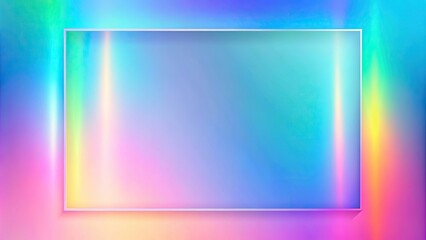 Fototapeta premium Holographic gradient background with colors from a point of view