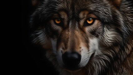 Wolf with Intense Eyes