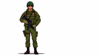 Fototapeta premium Prepared Soldier