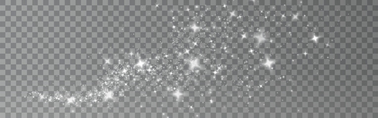 White Small realistic glare Magic bokeh. Texture Powder small light dust white. Powder sugar png explosion or splash, falling flour, salt powder falling gently.