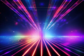 Fototapeta premium Retrowave fireworks backgrounds abstract purple.