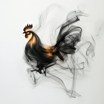 recommend clip art: Beautiful Wallpaper with a Rooster Design, Ideal Farm Animal Poster or Graphic Resource for Creative Project, Ai Generative