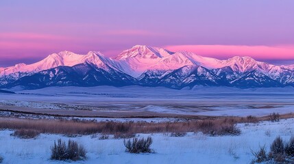 Majestic sunrise over the snow-capped Himalayas, revealing breathtaking peaks and serene valleys beneath a colorful sky
