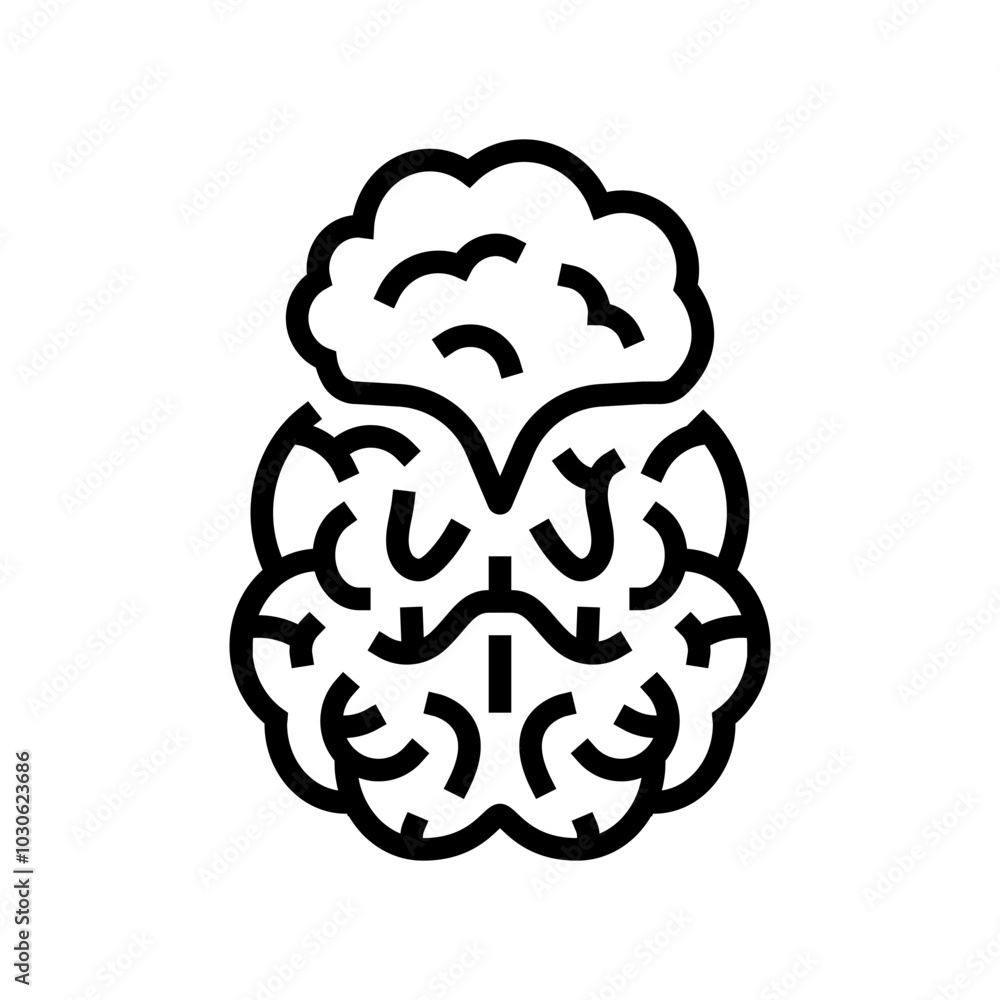 Aufkleber thought bubble brainstorm line icon vector. thought bubble brainstorm sign. isolated contour symbol 