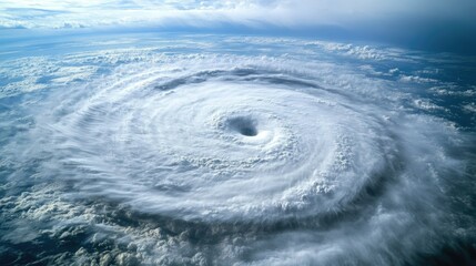 Super Typhoon  tropical storm  cyclone  hurricane  tornado  over ocean.