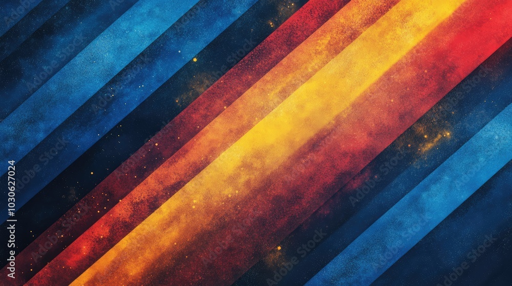 Aufkleber transform your project with a striking grainy gradient background that seamlessly blends blue red an