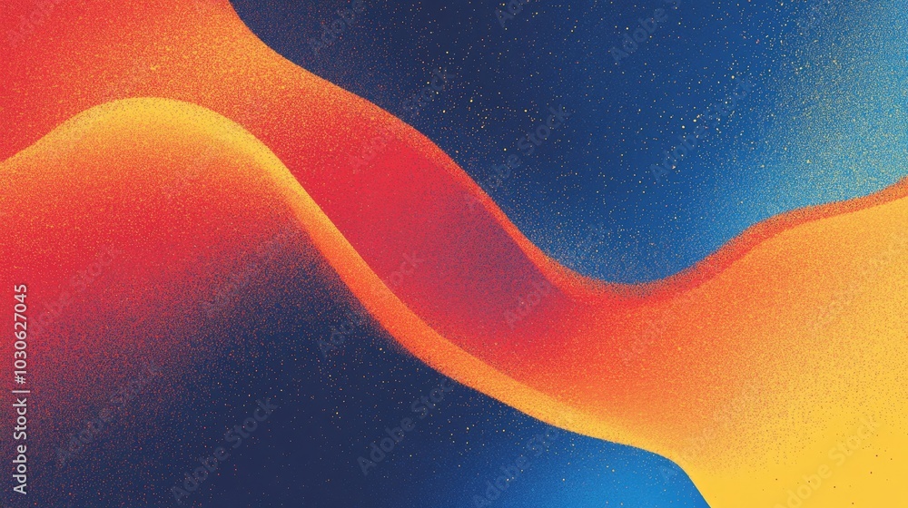 Poster transform your project with a striking grainy gradient background that seamlessly blends blue red an