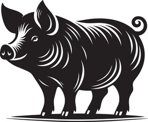 Pig Silhouette isolated on white background Minimalist pig vector shape icon

pig silhouette, silhouette, pig, pig illustrator, pig head, wildlife, animal, front facing, african, walking, wild, wild a