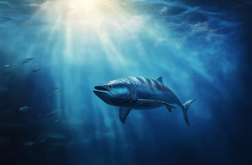 Fototapeta premium Master the Art of Cooking Tuna: From Simple Grilled Tuna Steaks and Seared Tuna to Tuna Tartare, Sushi, and Canned Tuna Recipes. Learn Cooking Techniques and Pairings to Make Your Tuna Dish Stand Out