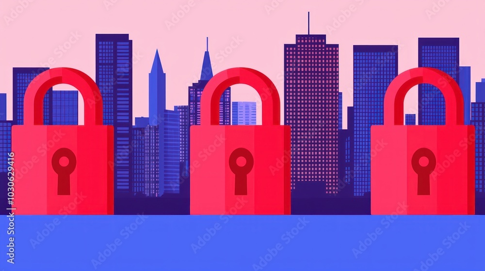 Poster craft a digital image symbolizing cybersecurity protocols