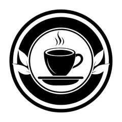 logo for a coffee shop, cup of coffee, minimalism Vector art illustration
