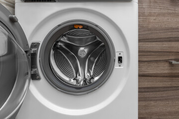 open washing machine. home appliance