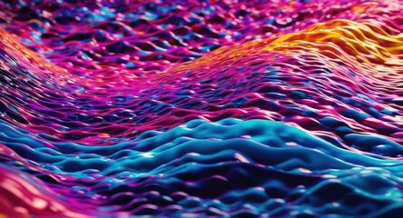 Brightly colored abstract forms create a mesmerizing 3D display.