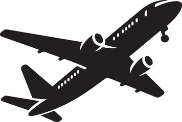 Black Airplane silhouette vector collection. airplane icon bundle