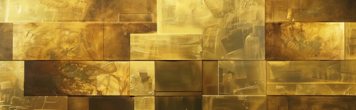 Abstract Artistic Conception of National Architecture in a Golden Landscape Generative AI