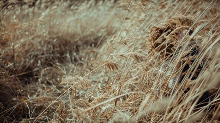 Naklejka premium Hidden in the Tall Grass