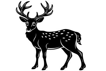 deer silhouette vector illustration