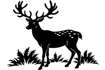 deer silhouette vector illustration