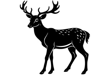 deer silhouette vector illustration