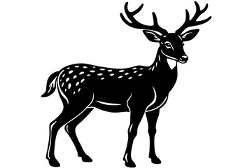 deer silhouette vector illustration