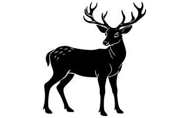 deer silhouette vector illustration