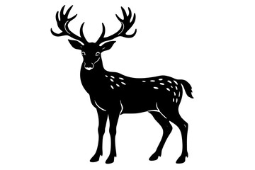 deer silhouette vector illustration