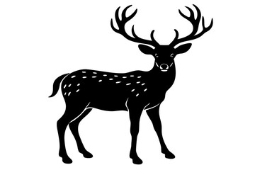 deer silhouette vector illustration